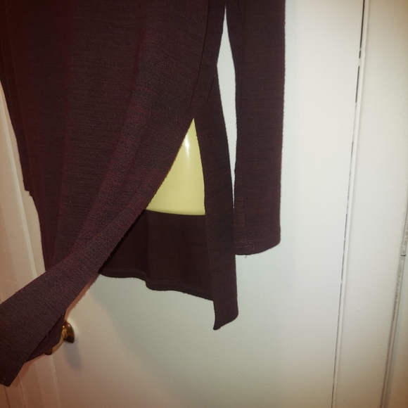 NWOT RD Style Cowl Neck Long Sleeve Oversized Sweater Burgundy sz Small - Picture 5 of 12